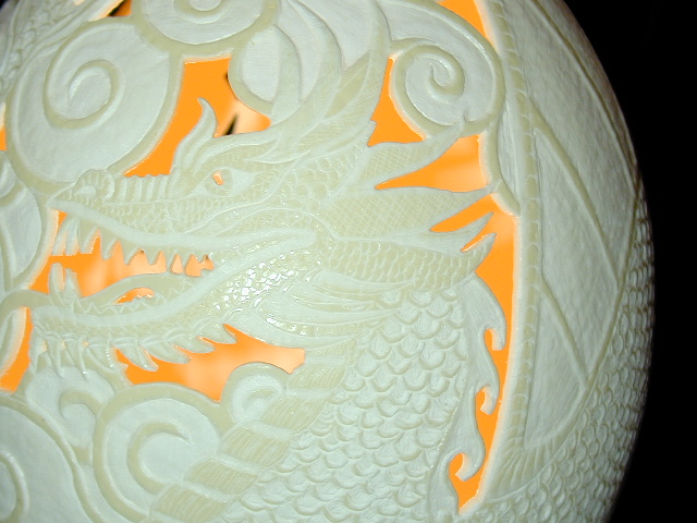 dragon on ostrich egg